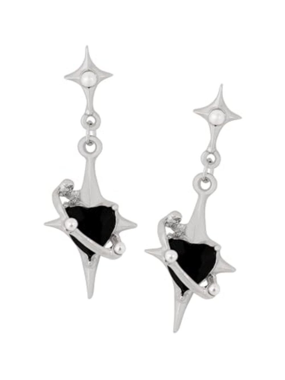 Cool Silver Star Stud Ears Y2K Studs Jewelry Accessories Gifts for Women